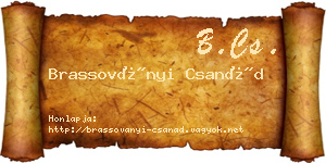 Brassoványi Csanád névjegykártya